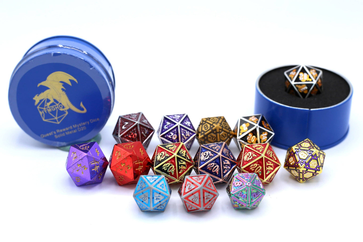 Quest's Reward Mystery Dice - Solid Metal D20s