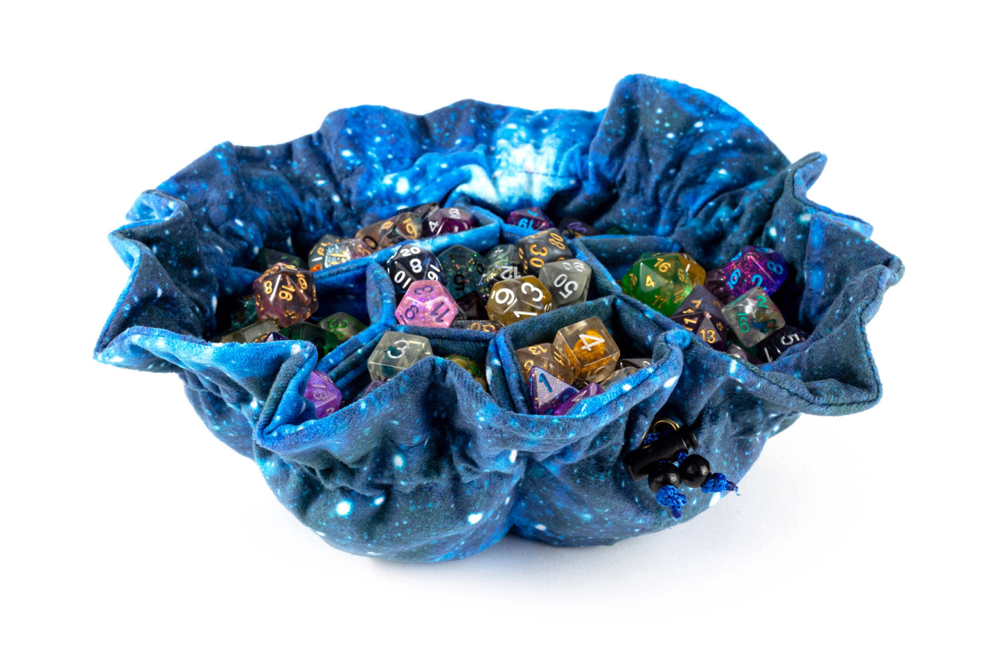 Velvet Compartment Dice Bag with Pockets