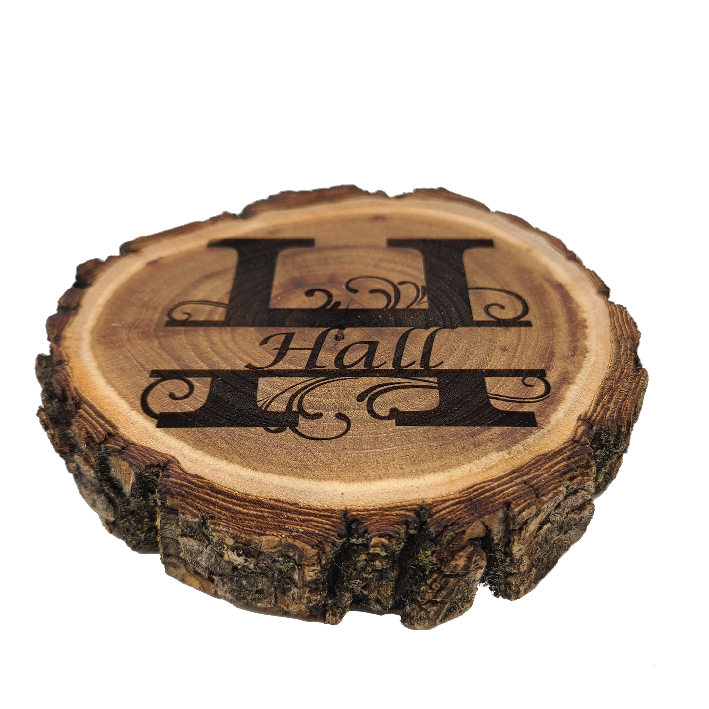 4" Old West Log Elmwood Coaster