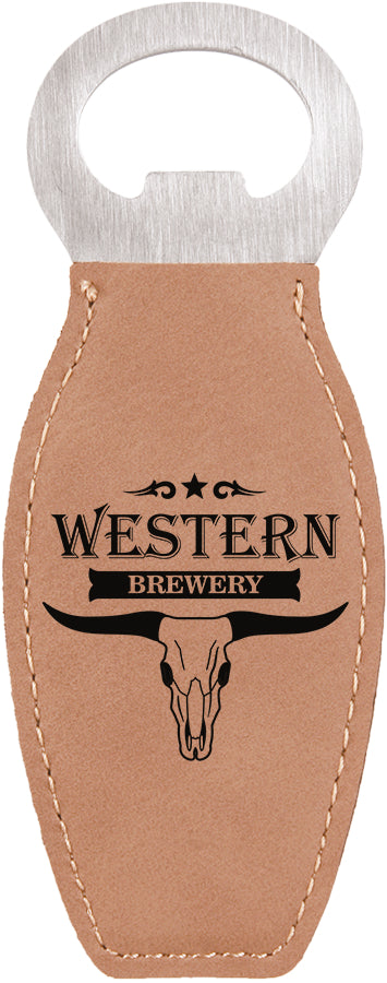 Leatherette Bottle Opener with Magnet
