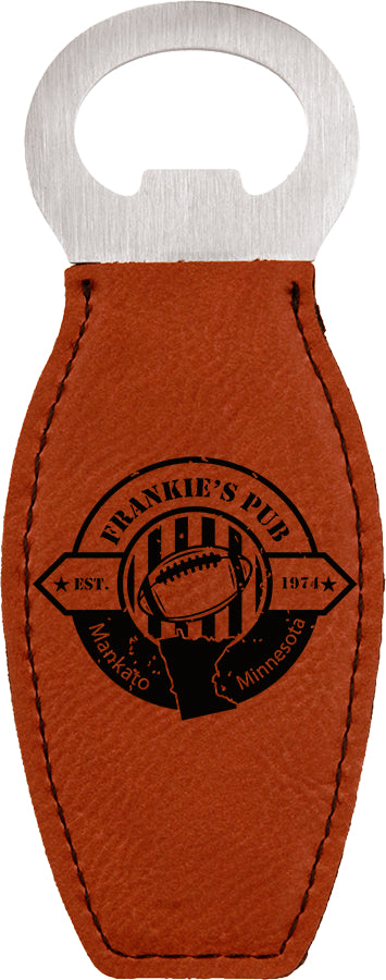 Leatherette Bottle Opener with Magnet