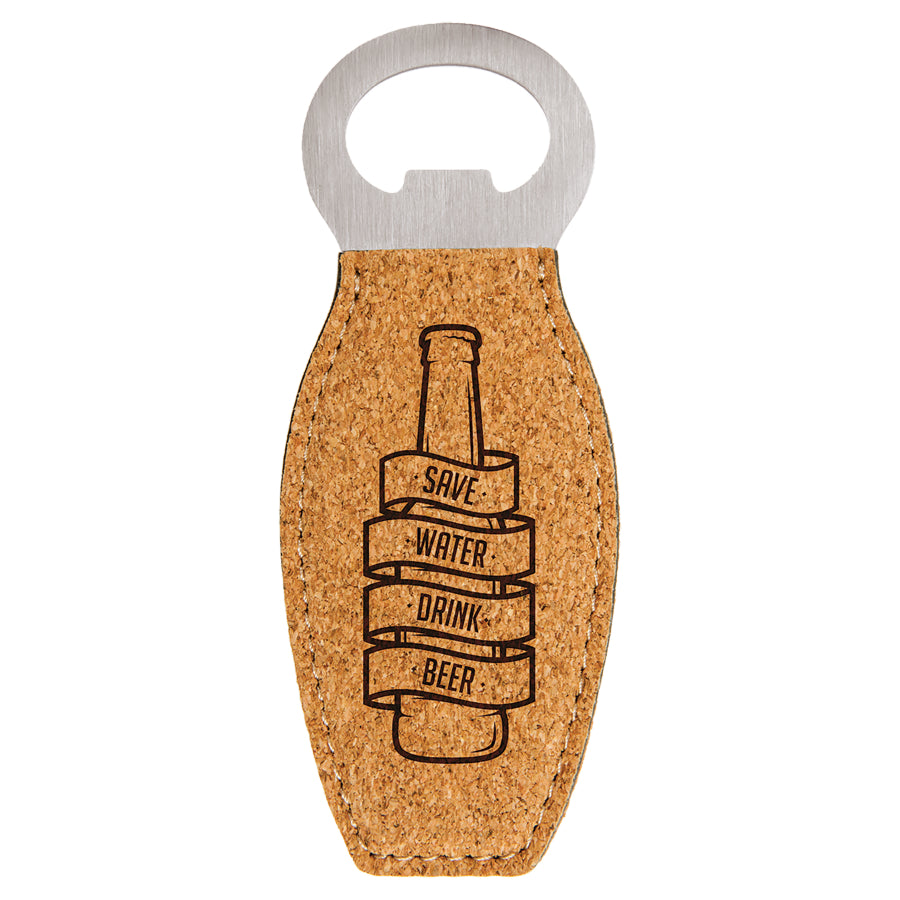 Leatherette Bottle Opener with Magnet