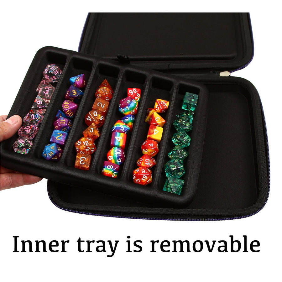 Forged Zip-Close Dice Box & Storage Case with Removable Dice Tray