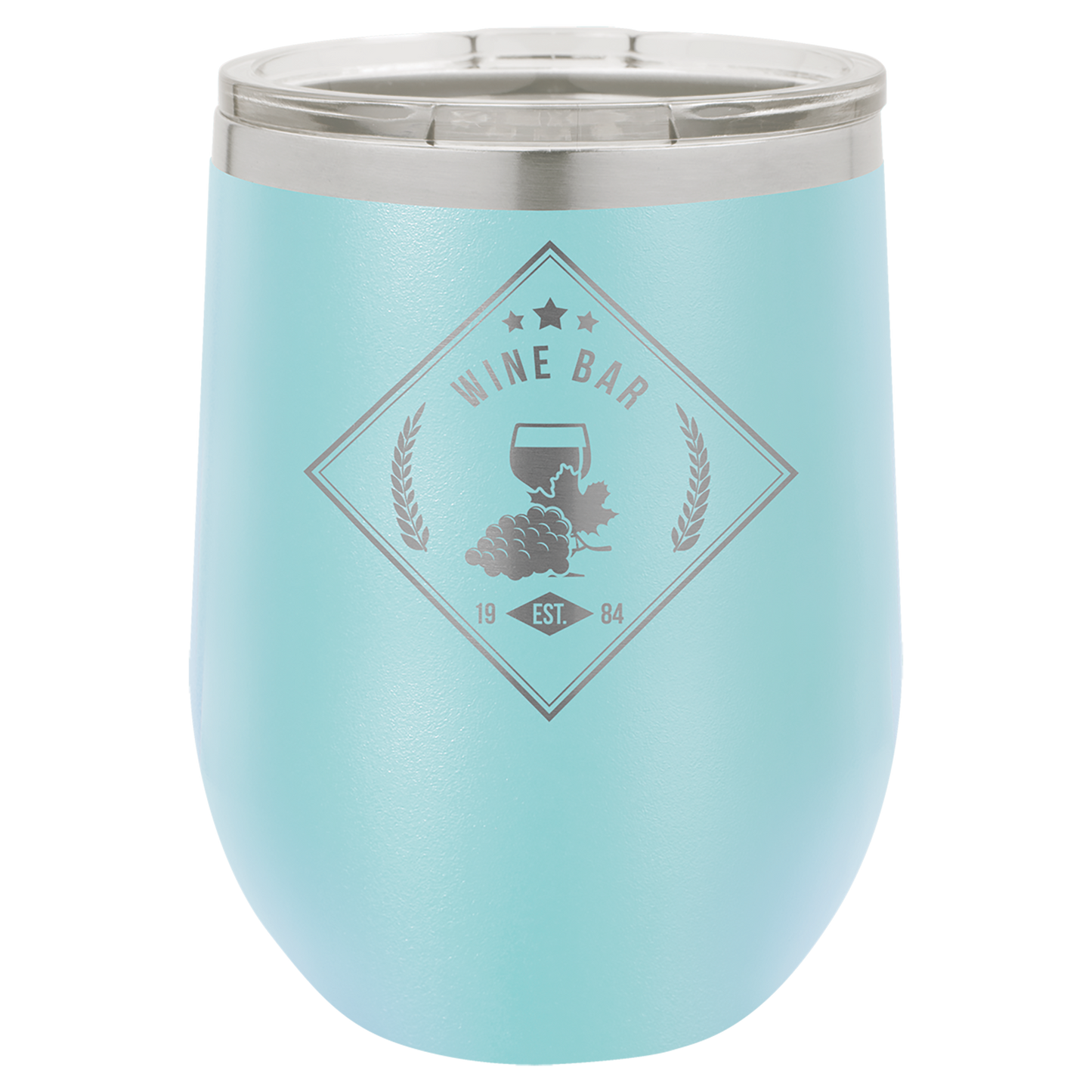 Polar Camel 12 oz. Stemless Wine Tumbler w/Clear Lid