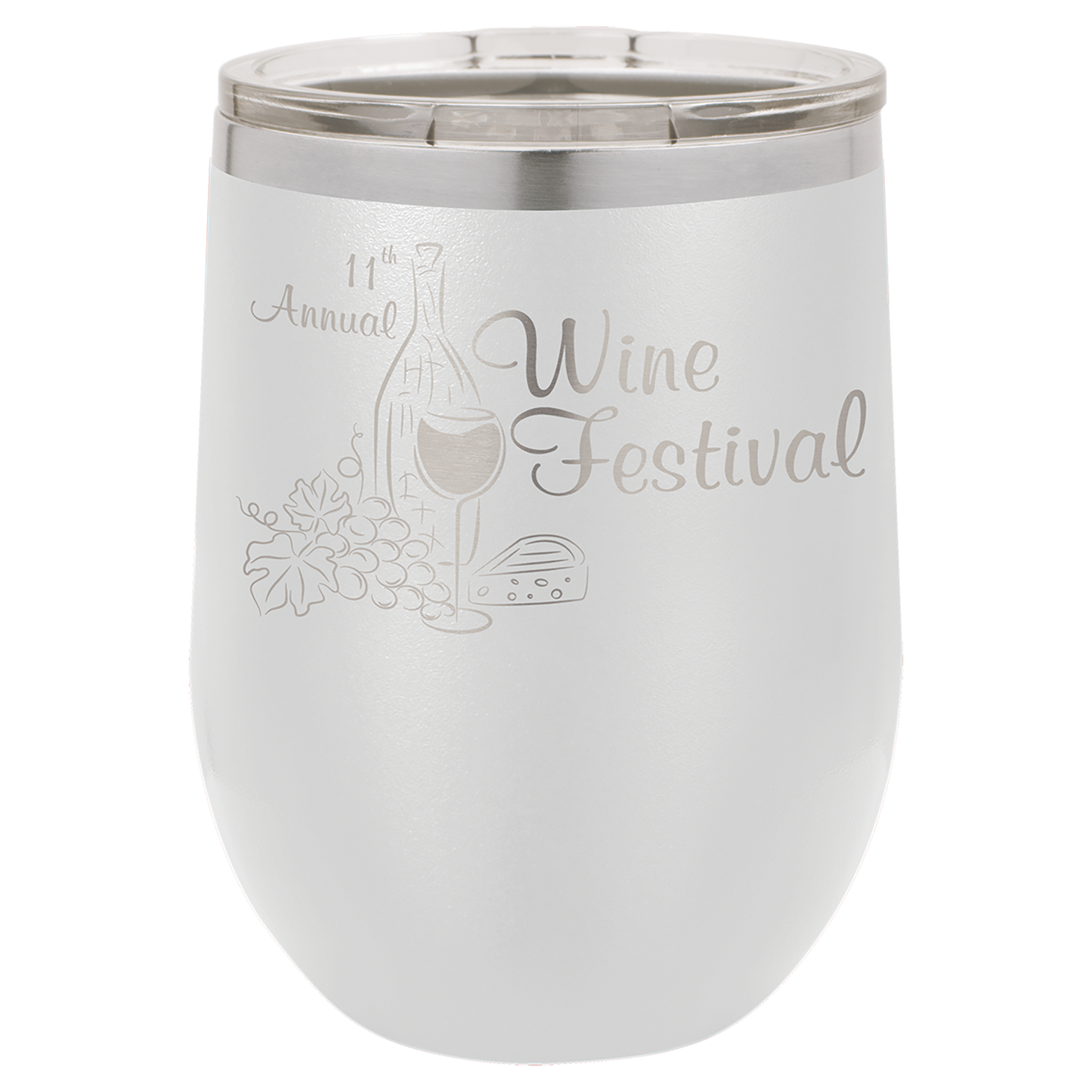 Polar Camel 12 oz. Stemless Wine Tumbler w/Clear Lid