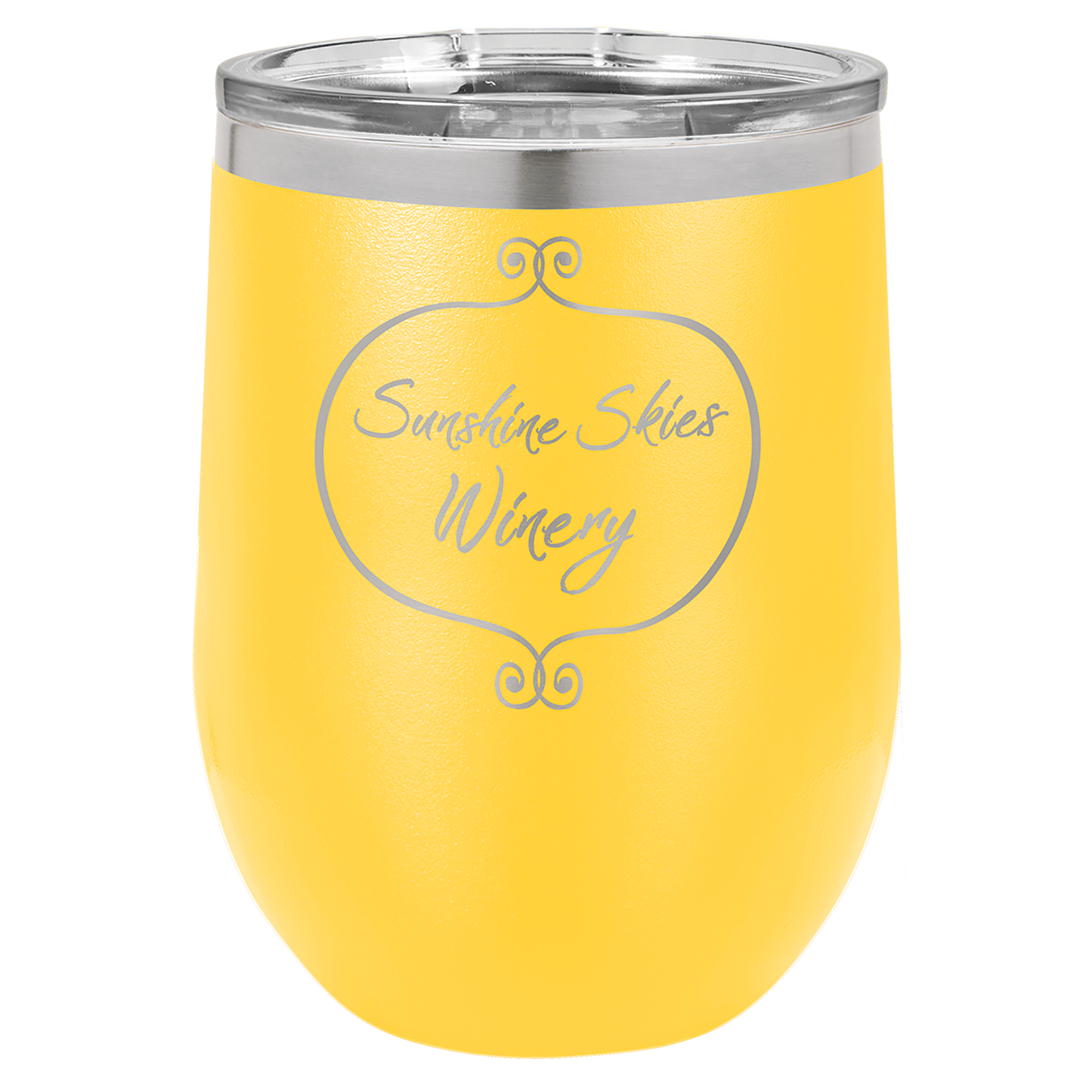 Polar Camel 12 oz. Stemless Wine Tumbler w/Clear Lid