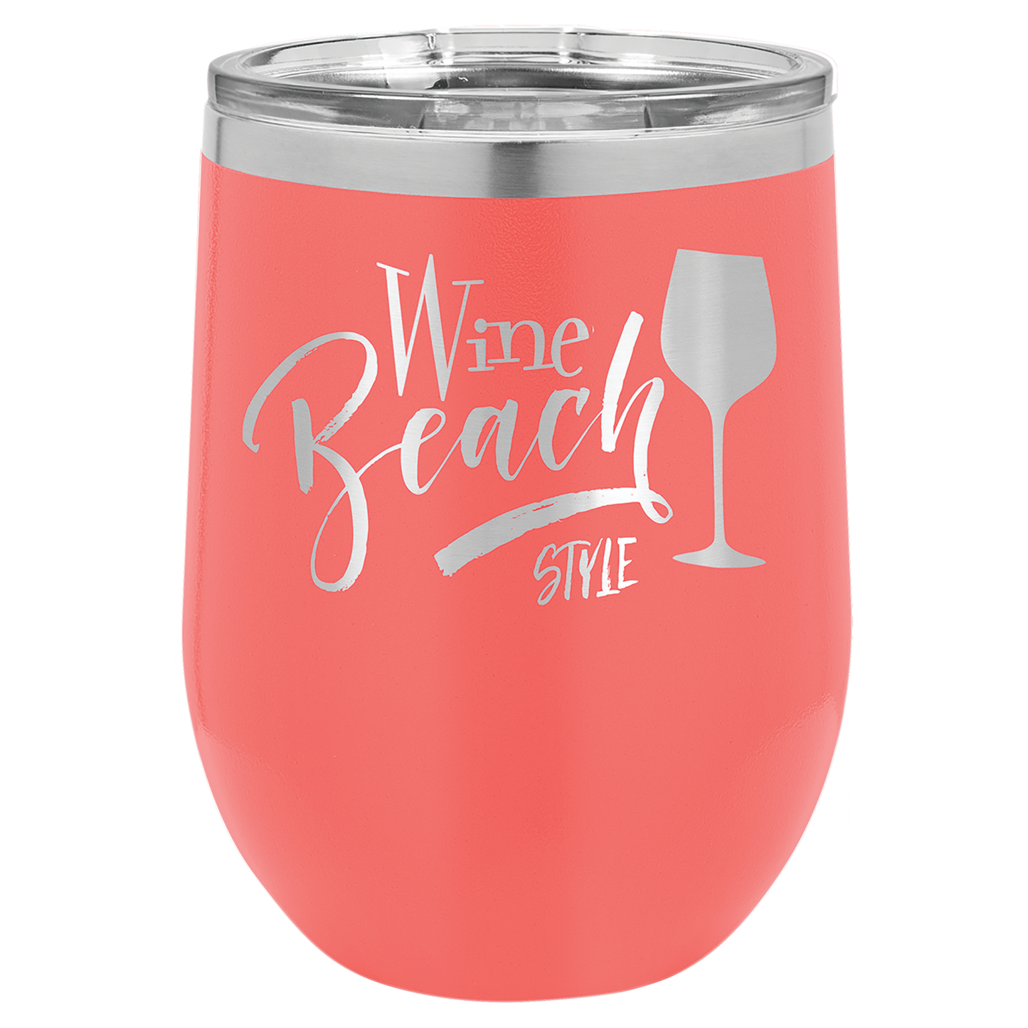 Polar Camel 12 oz. Stemless Wine Tumbler w/Clear Lid
