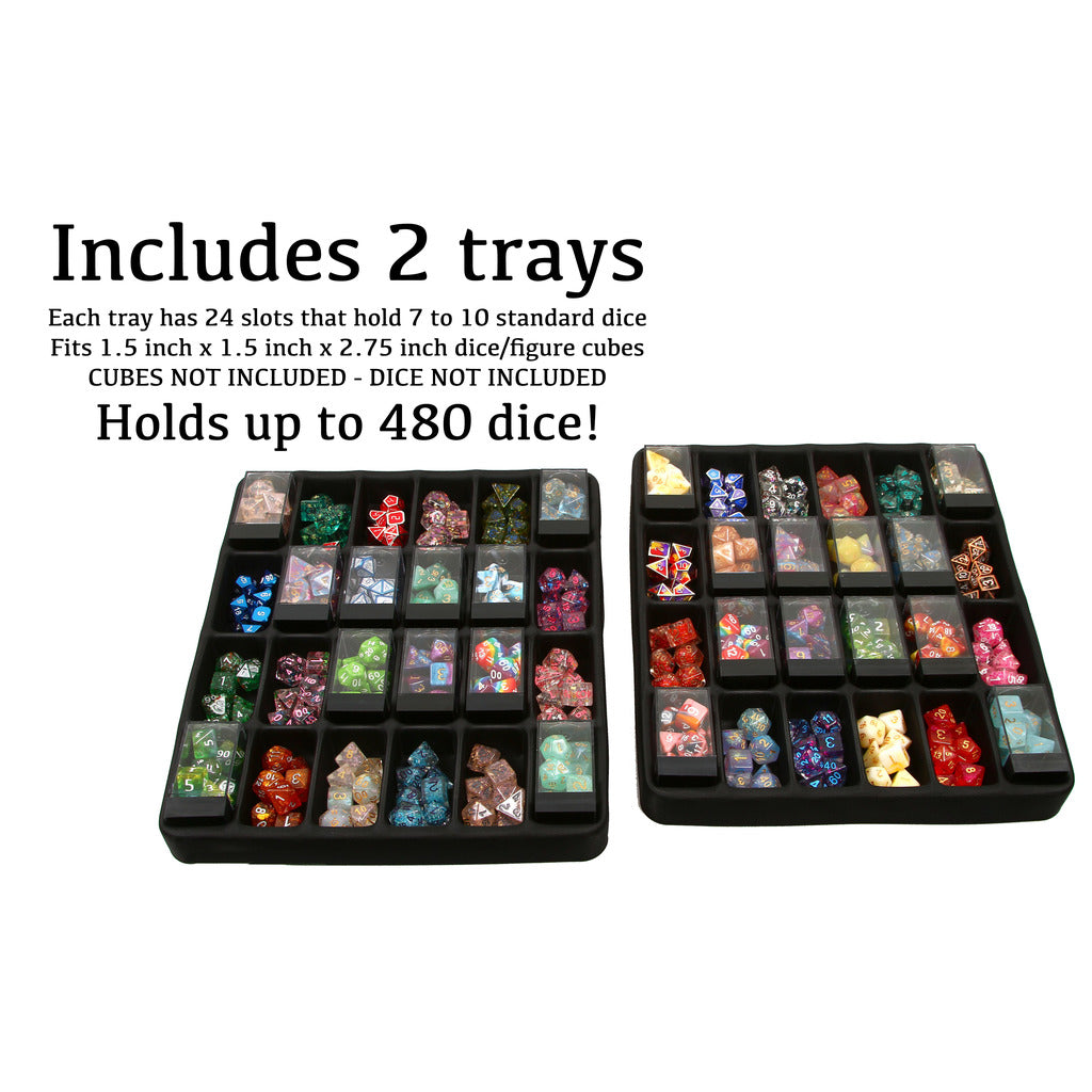 Forged Double Tray Dice Box, 40 Chessex Cubes