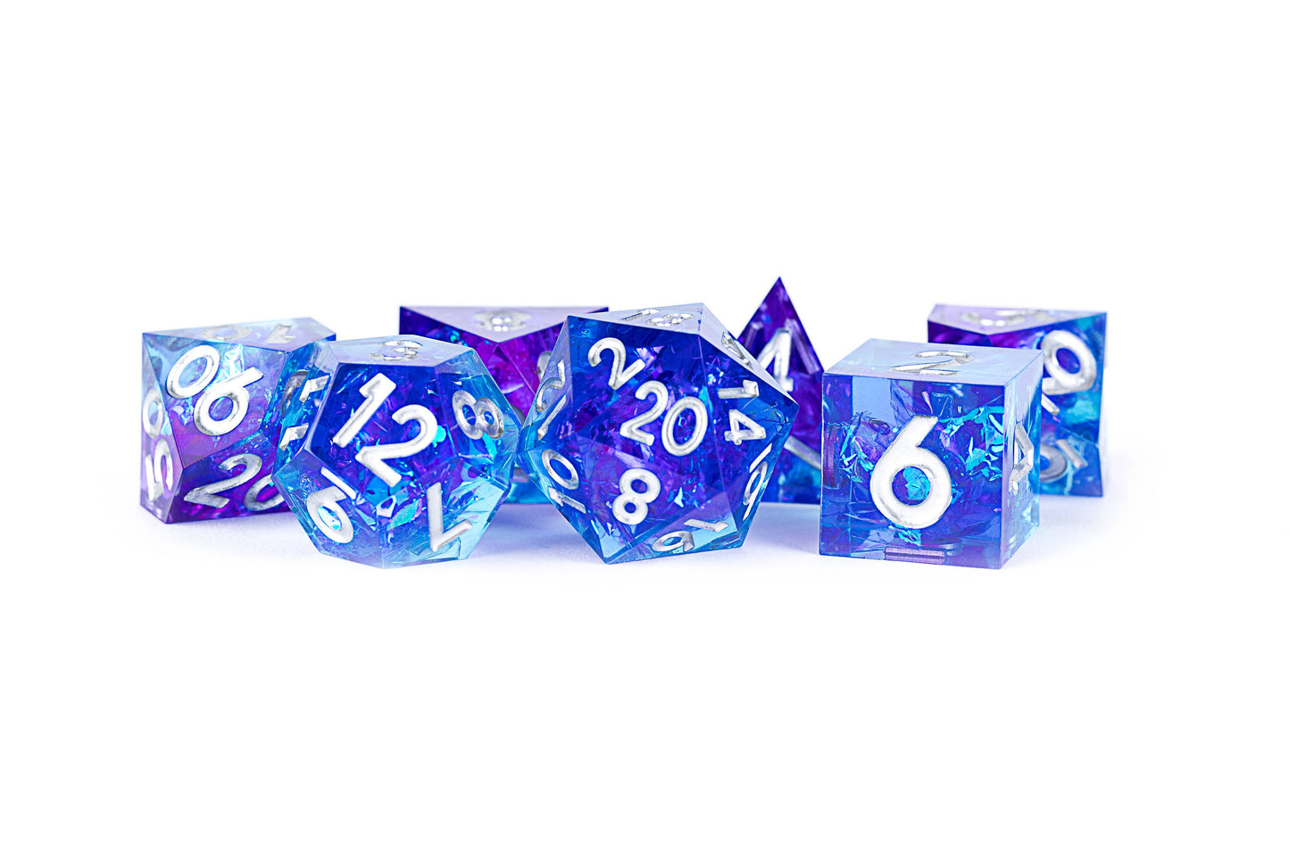 Handcrafted Sharp Edge Resin Dice Set