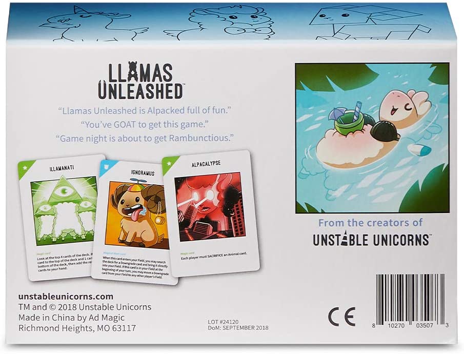 Llamas Unleashed Card Game - from The Creators of Unstable Unicorns