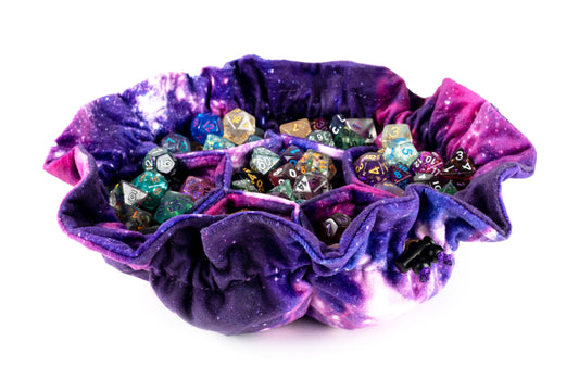 Velvet Compartment Dice Bag with Pockets
