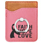 Leatherette Phone Wallet with Silver Ring