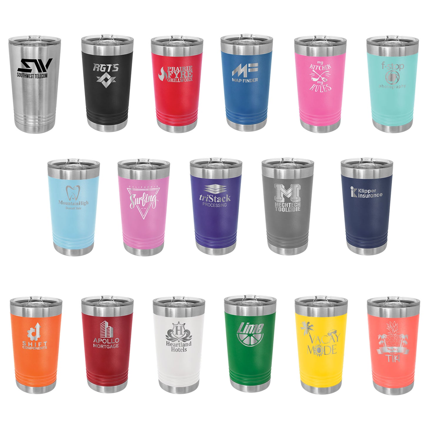 Polar Camel 16oz. Pint Tumbler w/Lid