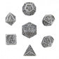 Antique Iron Solid Metal Dragon Polyhedral Dice Set